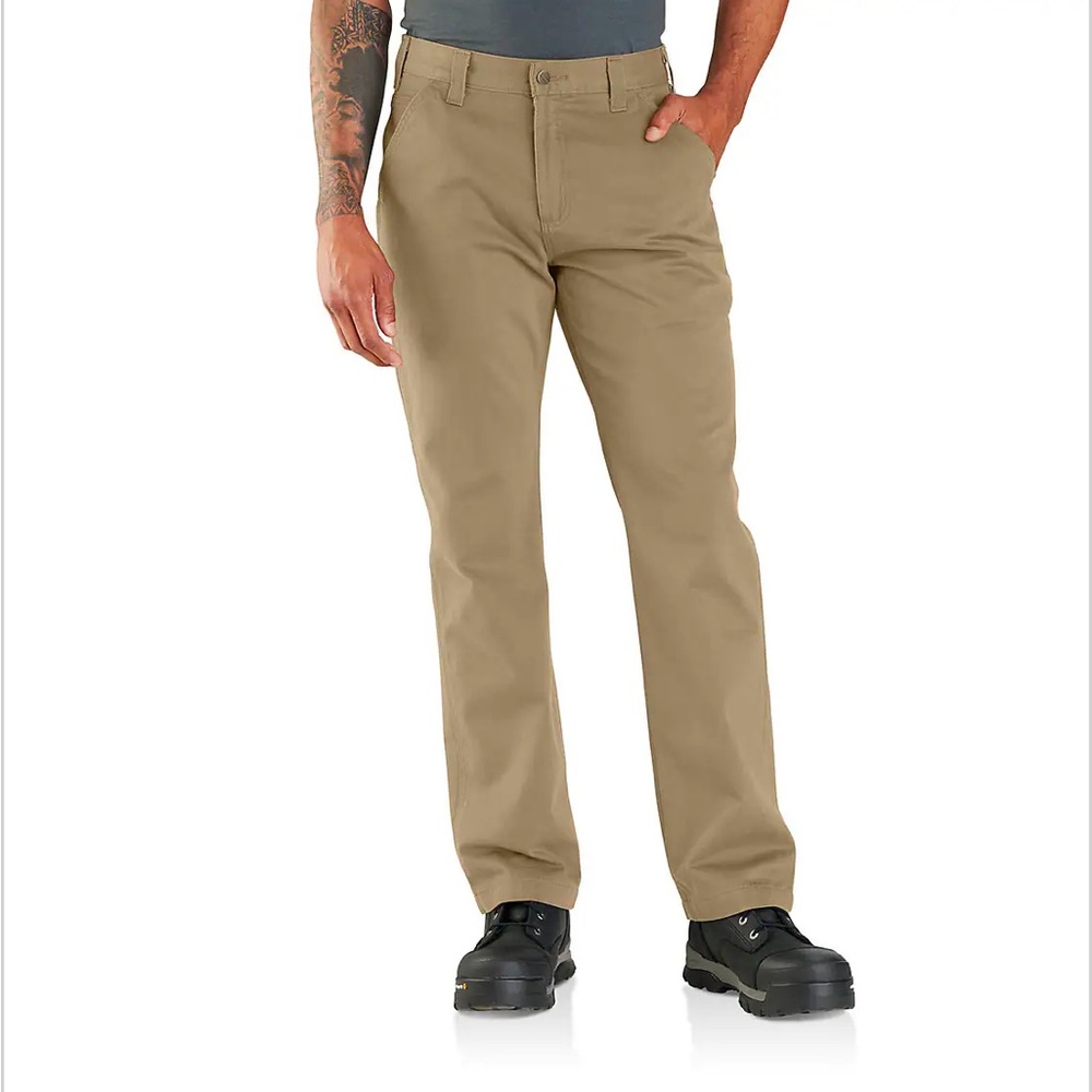 NWT Carhartt Relaxed Fit Twill Utility Work Pants in Dark Khaki